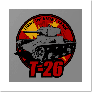 Russian T-26 Tank Posters and Art